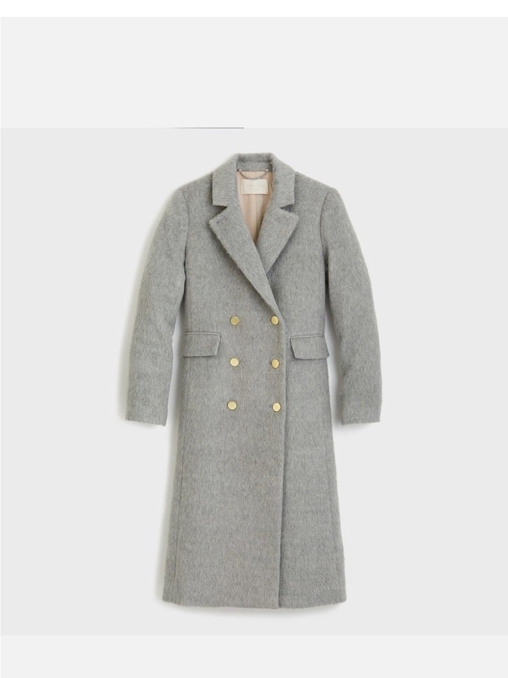 J.CREW COLLECTION LING BRUSHED WOOL TOPCOAT sz 6